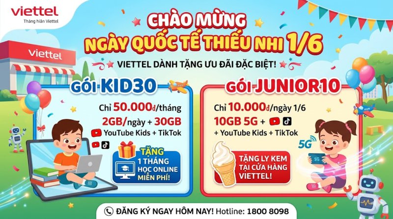SIÊU ƯU ĐÃI NGÀY QUỐC TẾ THIẾU NHI 1/6